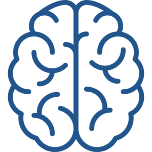 brain icon dark blue